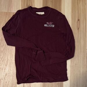 Hollister Maroon Long Sleeve Shirt